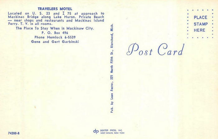 Travelers Motel - OLD POSTCARD VIEW